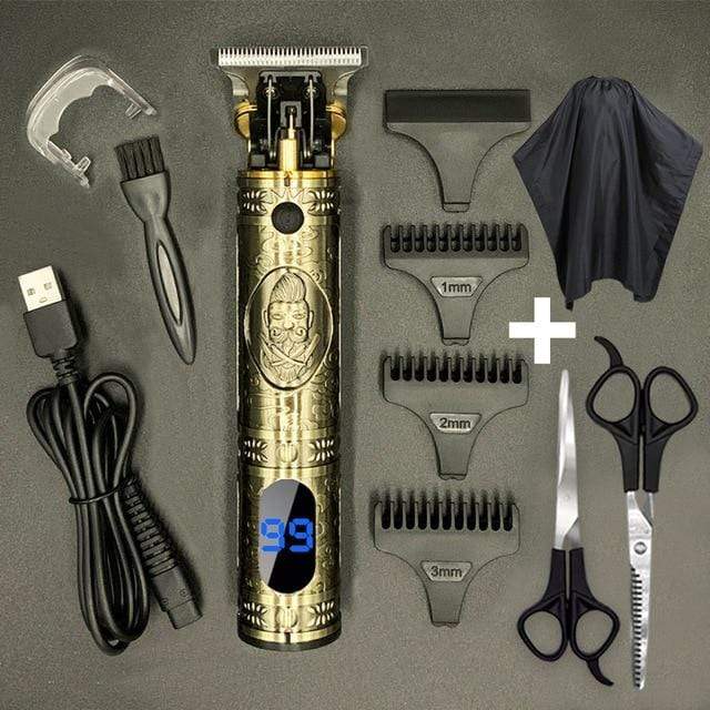 T Hair Clipper Electric hair trimmer Cordless Shaver Trimmer 0mm Men Barber Hair Cutting Machine chargeable timer beard cutter 5 JadeMoghul Inc. 