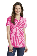 T-shirts Port & Company Ladies Tie-Dye V-Neck Tee.  LPC147V Port & Company
