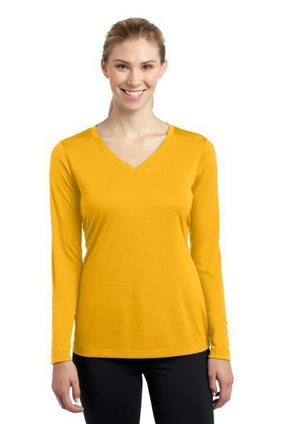 T-shirts Sport-Tek Ladies Long Sleeve PosiCharge Competitor V-Neck Tee. LST353LS Sport-Tek