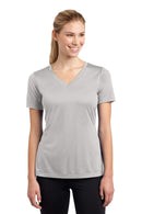 T-shirts Sport-tek Ladies Posicharge Competitor V-neck Tee. Lst353 - Silver - Xxl Sport-Tek