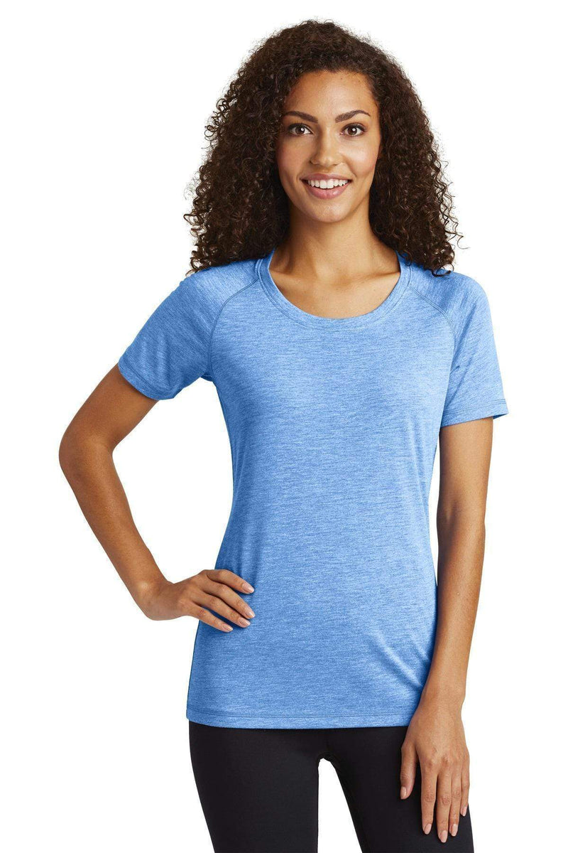 T-shirts Sport-Tek  Ladies PosiCharge  Tri-Blend Wicking Scoop Neck Raglan Tee. LST400 Sport-Tek