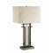 Table & Desk Lamp Sturdy Industrial Style Table Lamp, Bronze And White Benzara