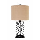 Table & Desk Lamp Stylish Table Lamp With Twisted Bronze Base Benzara