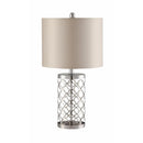 Table Lamp With Detailed Design Base, Silver