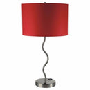 Table Lamps Sprig Contemporary Table Lamp With Adjustable Socket, Set Of Two, Red Benzara