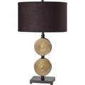 Table Lamps Suzy Traditional Table Lamp in Light Carmel and Espresso Benzara