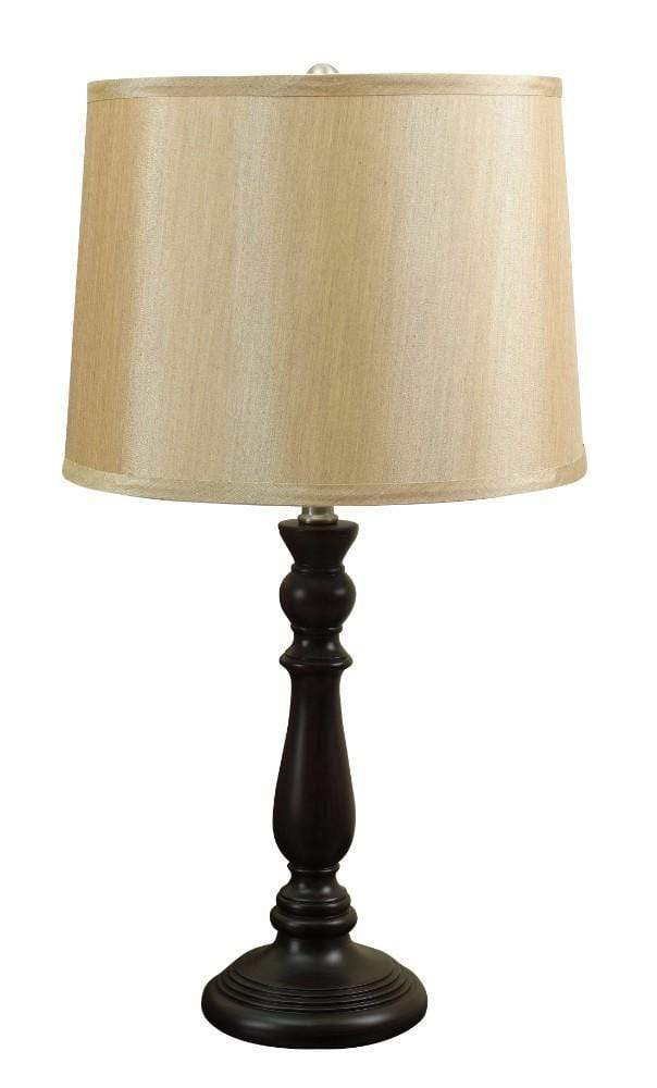 Traditional Poly Resin Table Lamp, Gold & Brown, Set of 2