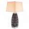 Zara Table Lamp with Chrome Accents,Black, Chrome