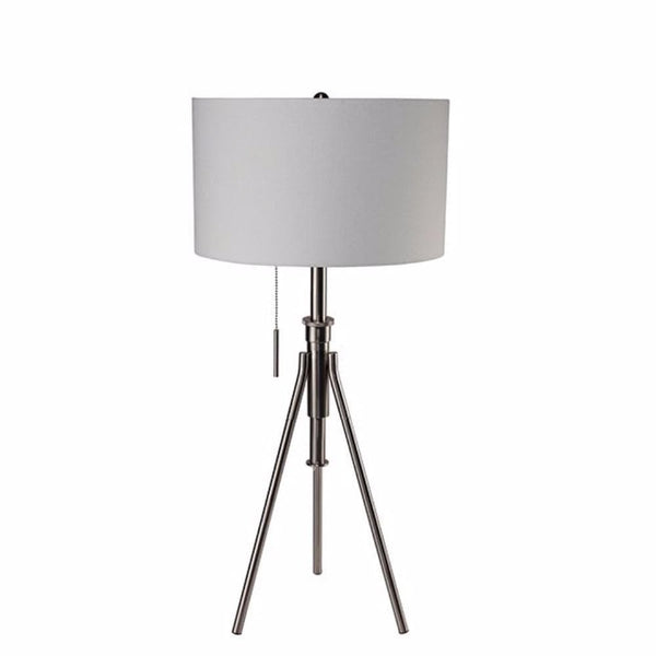 Zaya Contemporary Table Lamp, Brushed Steel