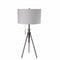 Zaya Contemporary Table Lamp, Brushed Steel