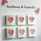 Mini Magnet Back Aluminum Heart Photo Frames (Pack of 3)