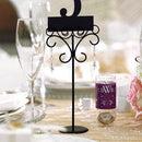 Table Planning Accessories Ornamental Wire Stationery Holders Tall - Black (Pack of 6) Weddingstar