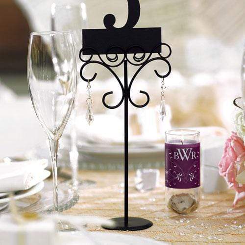 Table Planning Accessories Ornamental Wire Stationery Holders Tall - Black (Pack of 6) Weddingstar