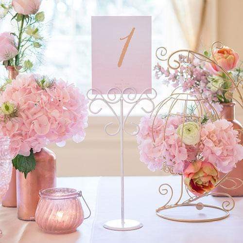 Table Planning Accessories Ornamental Wire Stationery Holders Tall - White (Pack of 6) Weddingstar