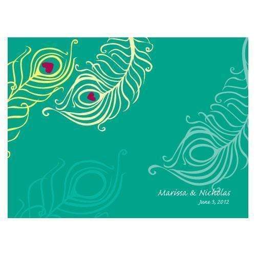 Table Planning Accessories Perfect Peacock Note Card Indigo Blue (Pack of 1) Weddingstar