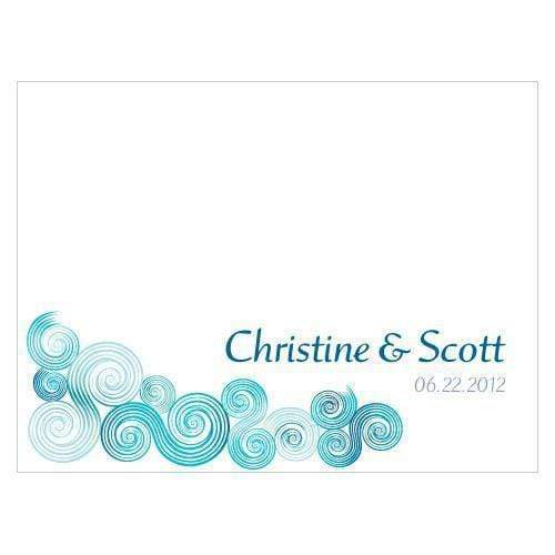 Table Planning Accessories Sea Breeze Note Card (Pack of 1) JM Weddings
