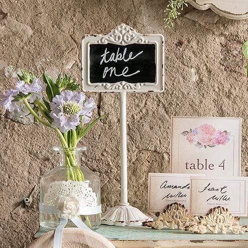 Tabletop Antique White Blackboard Stand White (Pack of 1)
