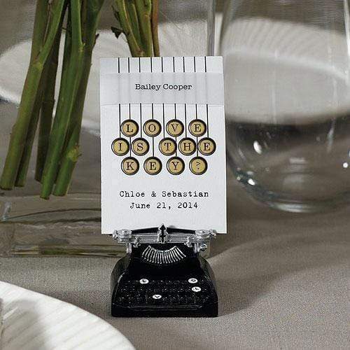Table Planning Accessories Vintage Typewriter Card Holder (Pack of 1) JM Weddings