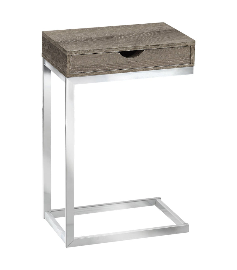 Tables Accent Table for Living Room - 10'.25" x 15'.75" x 24'.5" Dark Taupe, Particle Board, Metal - Accent Table HomeRoots