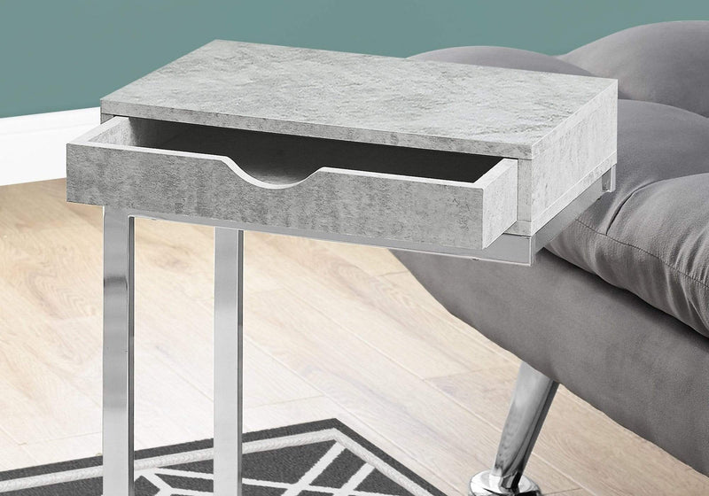 Tables Accent Table for Living Room - 10'.25" x 15'.75" x 24'.5" Grey, Particle Board, Laminate, Metal - Accent Table HomeRoots