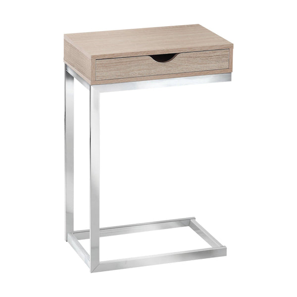 Tables Accent Table for Living Room - 10'.25" x 15'.75" x 24'.5" Natural, Particle Board, Metal, Drawer - Accent Table HomeRoots