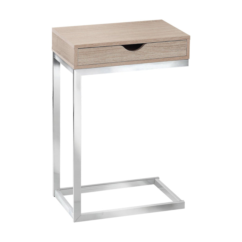 Tables Accent Table for Living Room - 10'.25" x 15'.75" x 24'.5" Natural, Particle Board, Metal, Drawer - Accent Table HomeRoots