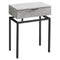 Tables Accent Table for Living Room - 12'.75" x 18'.25" x 23'.25" Grey, Black, Particle Board, Metal - Accent Table HomeRoots