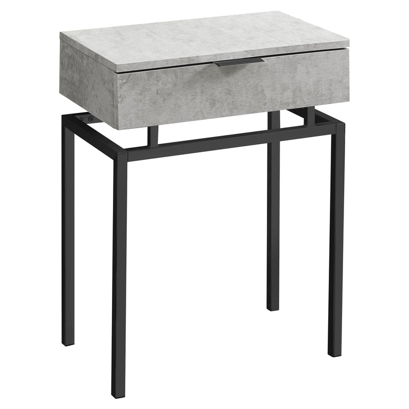 Tables Accent Table for Living Room - 12'.75" x 18'.25" x 23'.25" Grey, Black, Particle Board, Metal - Accent Table HomeRoots