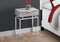 Tables Accent Table for Living Room - 12'.75" x 18'.25" x 23'.25" Grey, Particle Board, Metal - Accent Table HomeRoots