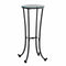 Tables Accent Table for Living Room - 12" x 12" x 28'.5" Black, Clear, Metal, Tempered Glass - Accent Table HomeRoots