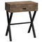 Tables Accent Table for Living Room - 12" x 18'.25" x 22'.25" Brown, Black, Particle Board, Metal - Accent Table HomeRoots