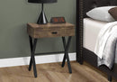 Tables Accent Table for Living Room - 12" x 18'.25" x 22'.25" Brown, Black, Particle Board, Metal - Accent Table HomeRoots