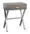 Tables Accent Table for Living Room - 12" x 18'.25" x 22'.25" Dark Taupe, Chrome, Particle Board, Metal - Accent Table HomeRoots