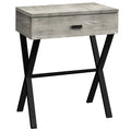 Tables Accent Table for Living Room - 12" x 18'.25" x 22'.25" Grey, Black, Particle Board, Metal - Accent Table HomeRoots