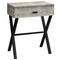 Tables Accent Table for Living Room - 12" x 18'.25" x 22'.25" Grey, Black, Particle Board, Metal - Accent Table HomeRoots