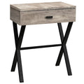 Tables Accent Table for Living Room - 12" x 18'.25" x 22'.25" Taupe, Black, Particle Board, Metal - Accent Table HomeRoots