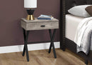 Tables Accent Table for Living Room - 12" x 18'.25" x 22'.25" Taupe, Black, Particle Board, Metal - Accent Table HomeRoots