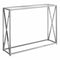 Tables Accent Table for Living Room - 12" x 42'.25" x 32'.25" Chrome, Clear, Metal, Tempered Glass - Accent Table HomeRoots