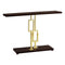 Tables Accent Table for Living Room - 12" x 47'.25" x 31" Cappuccino/Gold Metal - Accent Table HomeRoots