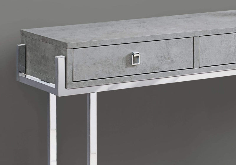 Tables Accent Table for Living Room - 12" x 48" x 31'.75" Grey, Particle Board, Metal - Accent Table HomeRoots