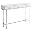 Tables Accent Table for Living Room - 12" x 48" x 31'.75" White, Particle Board, Metal - Accent Table HomeRoots