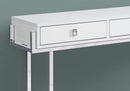 Tables Accent Table for Living Room - 12" x 48" x 31'.75" White, Particle Board, Metal - Accent Table HomeRoots