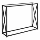 Tables Accent Table for Living Room - 32.25 Black Nickel Metal and Clear Tempered Glass Accent Table HomeRoots