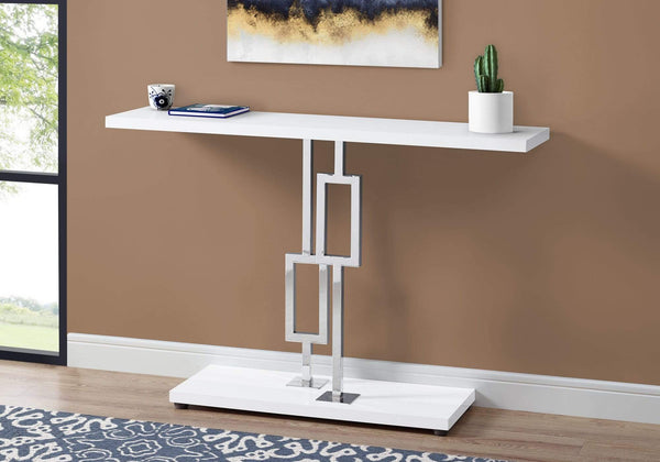 Tables Accent Table for Living Room - 32" Particle Board and Chrome Metal Accent Table HomeRoots