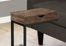 Tables Accent Table with Storage - 10'.25" x 15'.75" x 24'.5" Brown, Black, Particle Board, Drawer - Accent Table HomeRoots