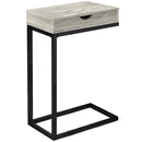 Tables Accent Table with Storage - 10'.25" x 15'.75" x 24'.5" Grey, Black, Particle Board, Drawer - Accent Table HomeRoots