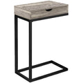 Tables Accent Table with Storage - 10'.25" x 15'.75" x 24'.5" Taupe, Black, Particle Board, Drawer - Accent Table HomeRoots