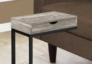 Tables Accent Table with Storage - 10'.25" x 15'.75" x 24'.5" Taupe, Black, Particle Board, Drawer - Accent Table HomeRoots