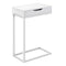 Tables Accent Table with Storage - 16" X 10'.25" X 24'.5" White Metal With A Drawer Accent Table HomeRoots