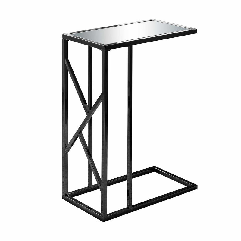 Tables Accent Table with Storage - 18'.25" x 10" x 23'.75" Black, Metal, Glass, Particle Board - Accent Table HomeRoots